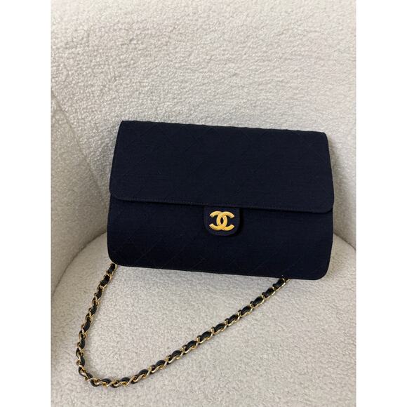 Vintage Chanel shoulder shoulder bag half flap - Picture 2 of 11